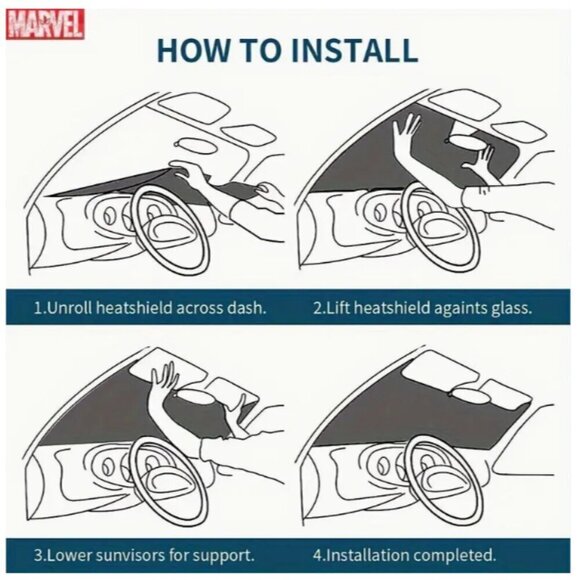 Deadpool Wolverine Windshield Sunshade Small or Medium NWT - Picture 6 of 8